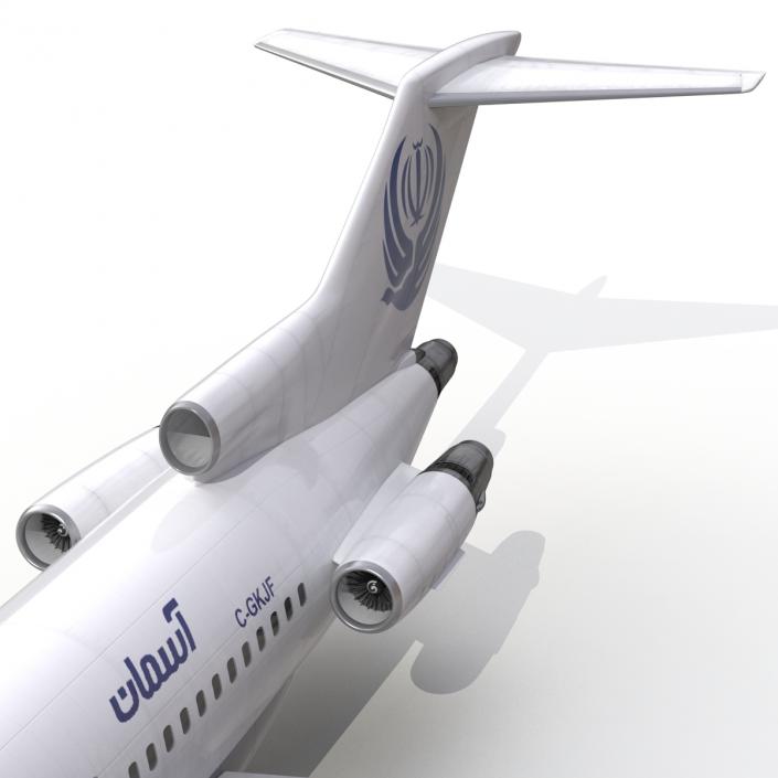 3D model Boeing 727-100 Private Iran Aseman Airlines Rigged