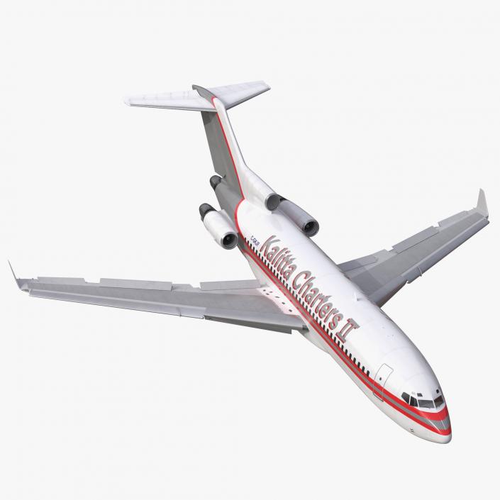 3D Boeing 727-100 Private Kalitta Air Rigged