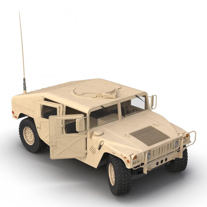 3D model Humvee Desert Rigged