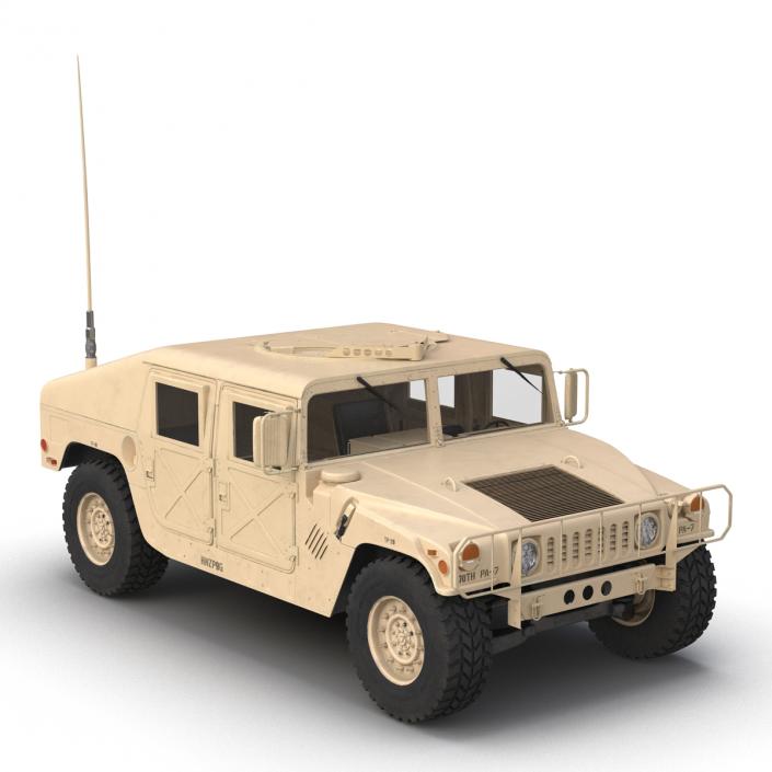 3D model Humvee Desert Rigged