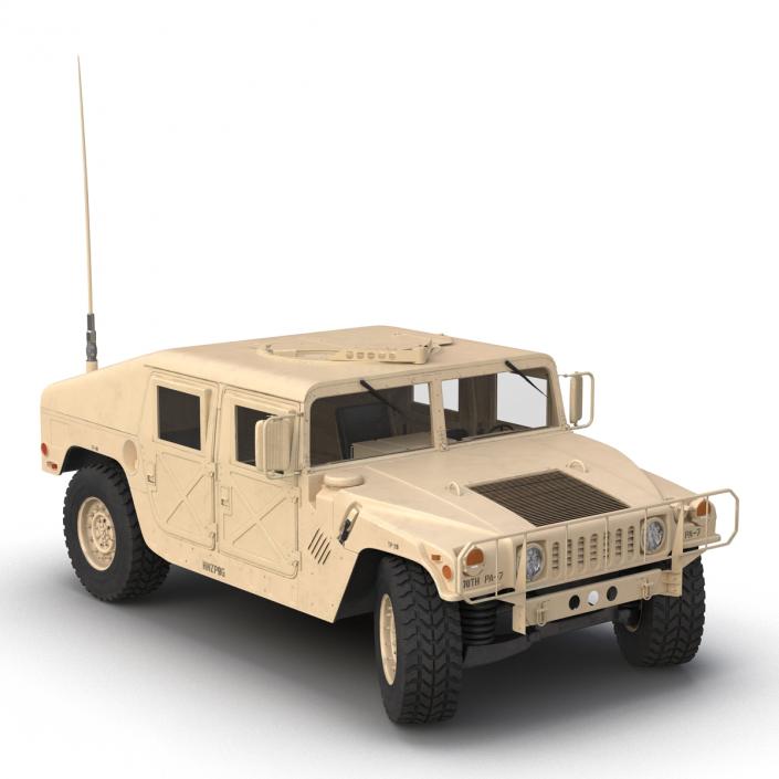 3D model Humvee Desert Rigged