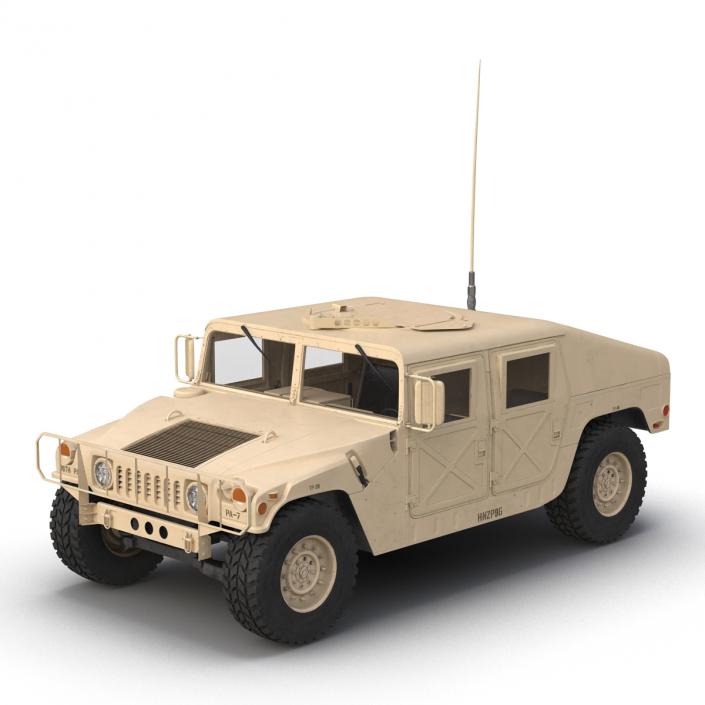 3D model Humvee Desert Rigged