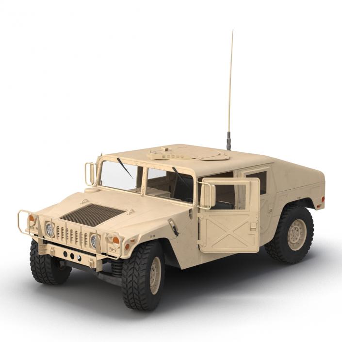 3D model Humvee Desert Rigged