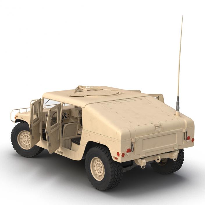 3D model Humvee Desert Rigged