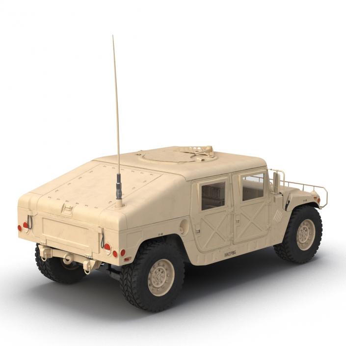 3D model Humvee Desert Rigged