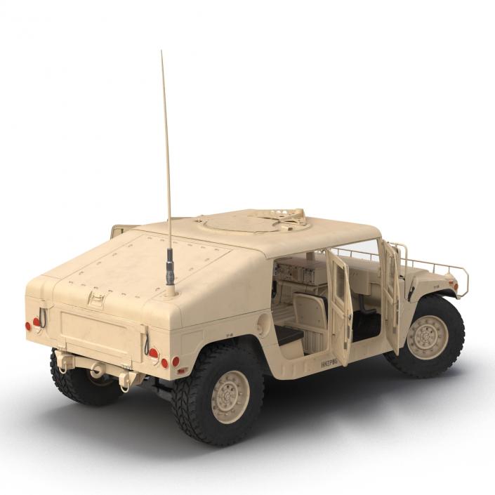 3D model Humvee Desert Rigged