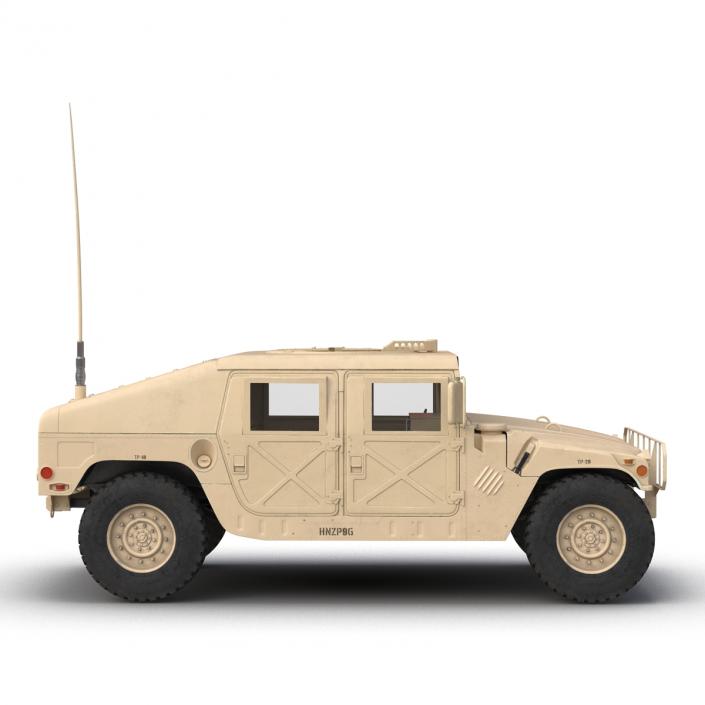 3D model Humvee Desert Rigged