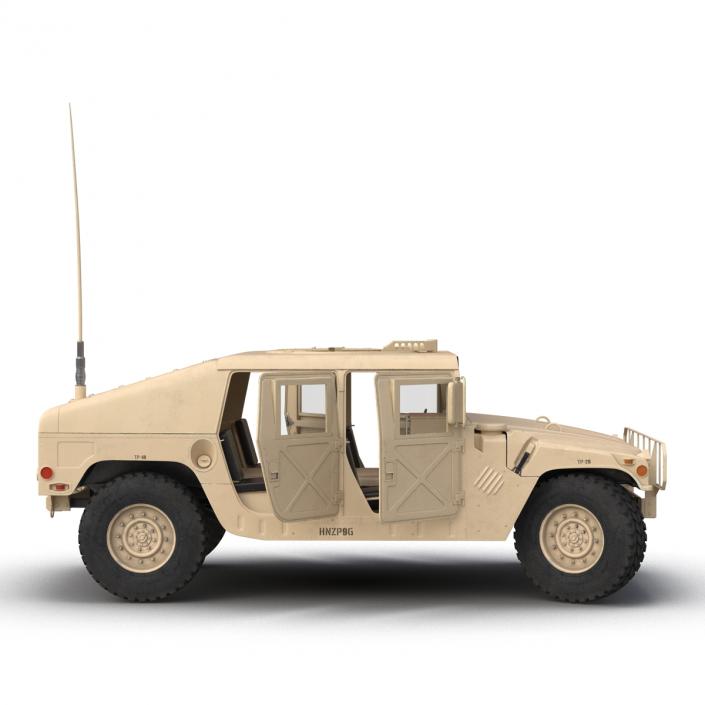 3D model Humvee Desert Rigged