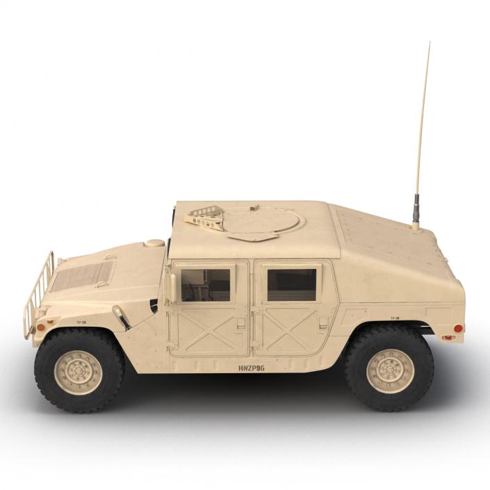 3D model Humvee Desert Rigged