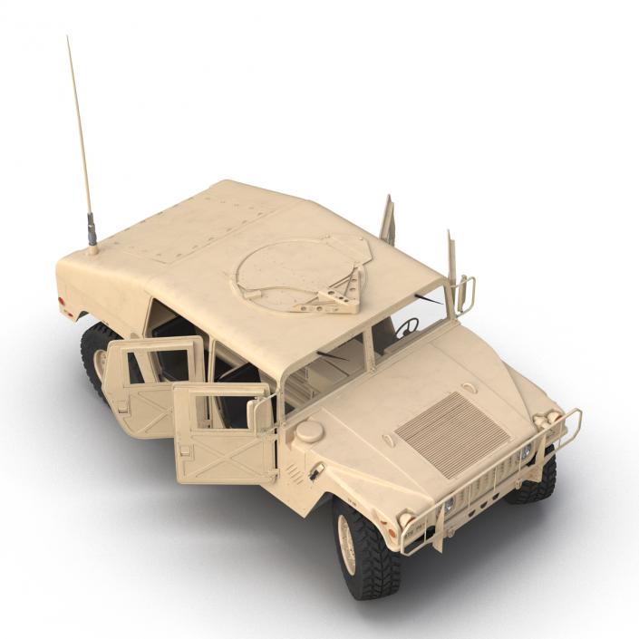 3D model Humvee Desert Rigged