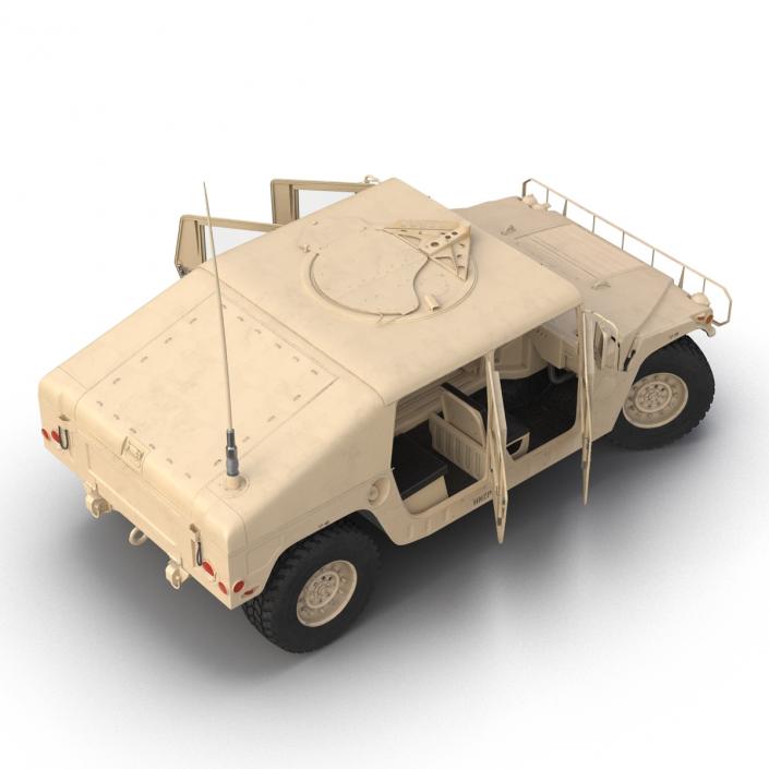 3D model Humvee Desert Rigged