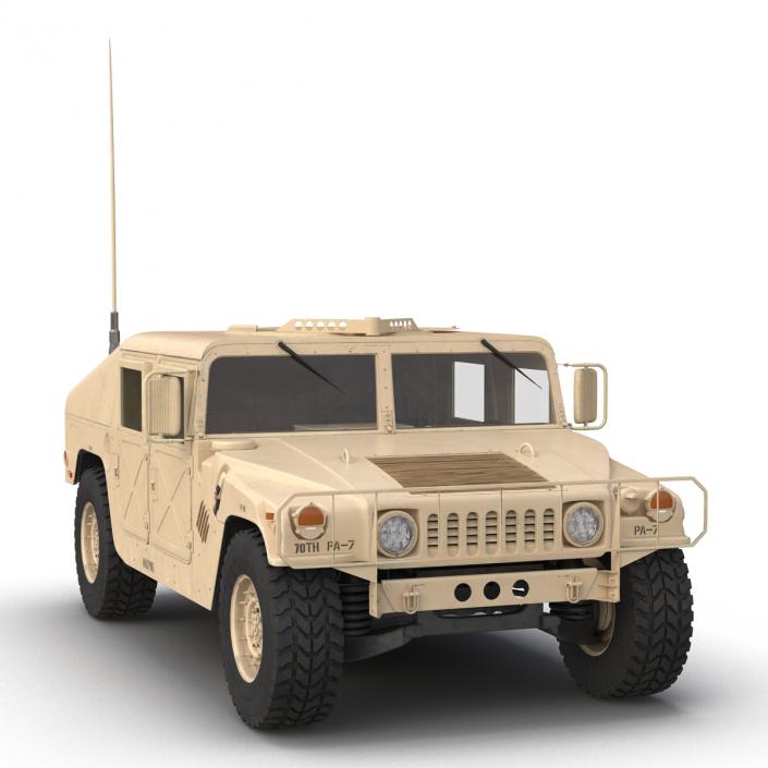 3D model Humvee Desert Rigged