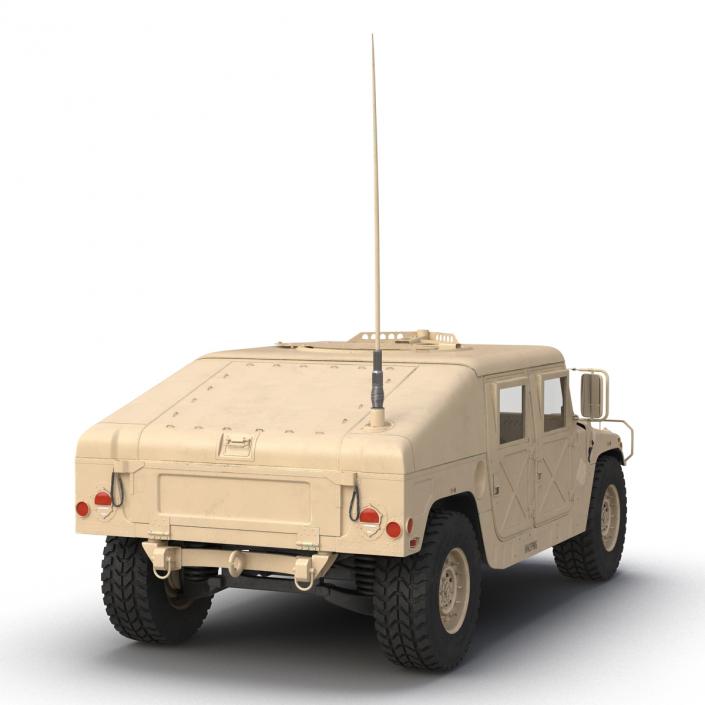 3D model Humvee Desert Rigged