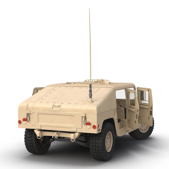 3D model Humvee Desert Rigged