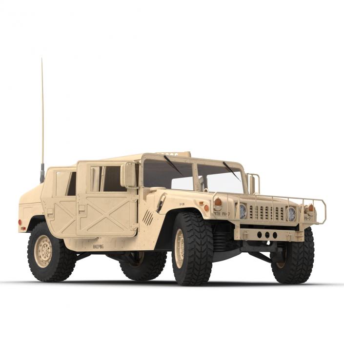 3D model Humvee Desert Rigged