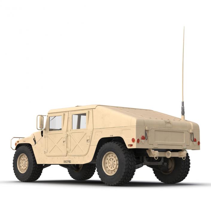 3D model Humvee Desert Rigged