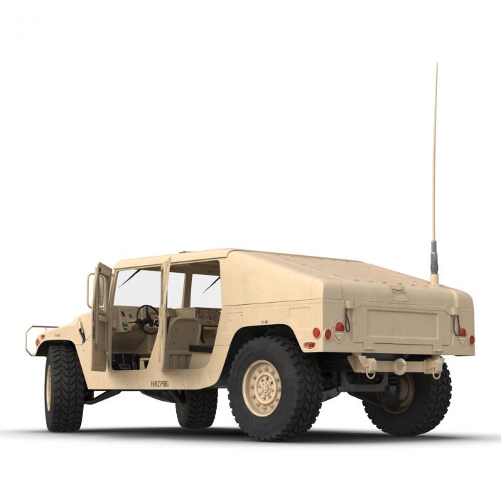 3D model Humvee Desert Rigged