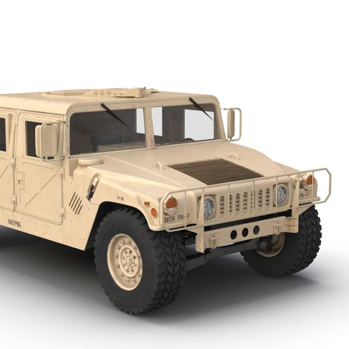 3D model Humvee Desert Rigged