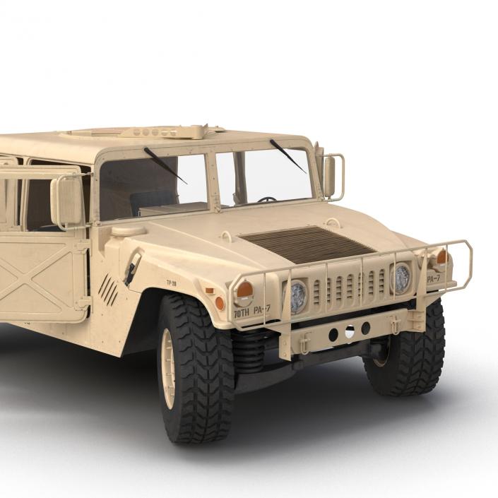 3D model Humvee Desert Rigged