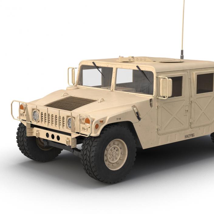 3D model Humvee Desert Rigged