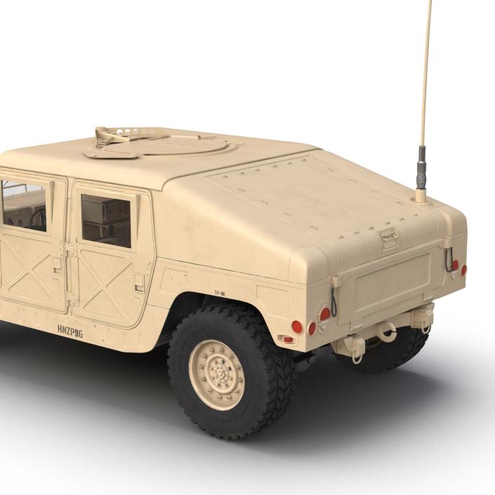 3D model Humvee Desert Rigged