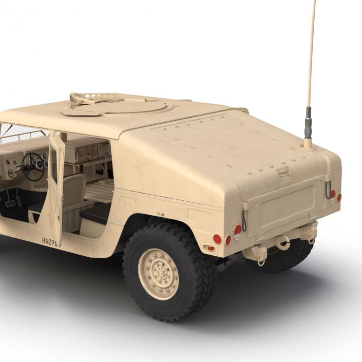 3D model Humvee Desert Rigged