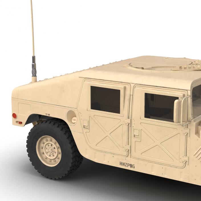 3D model Humvee Desert Rigged