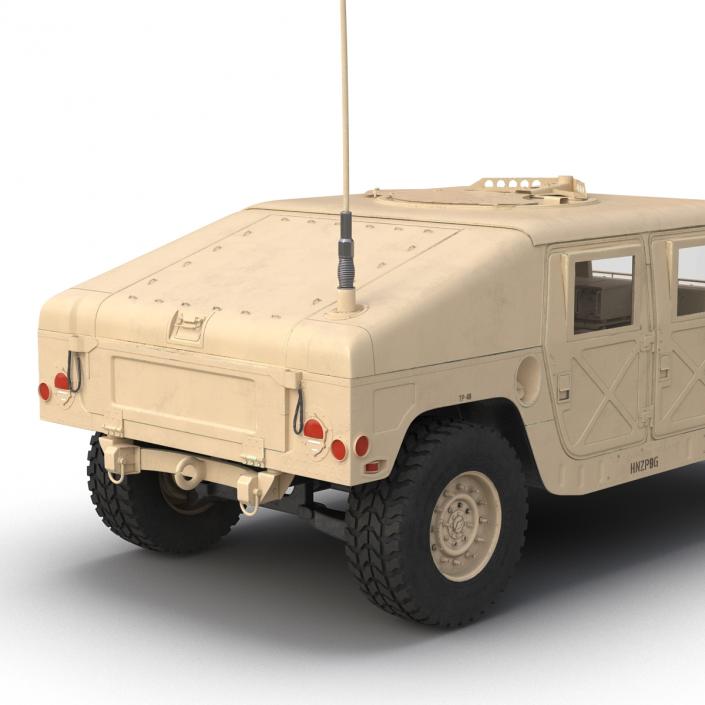 3D model Humvee Desert Rigged