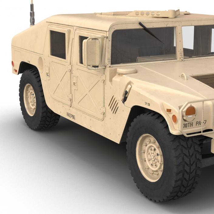 3D model Humvee Desert Rigged