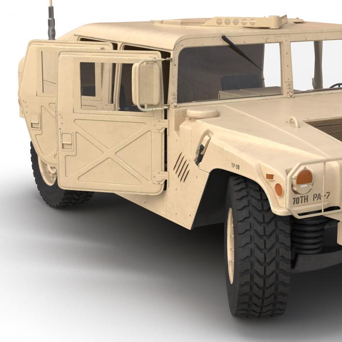 3D model Humvee Desert Rigged