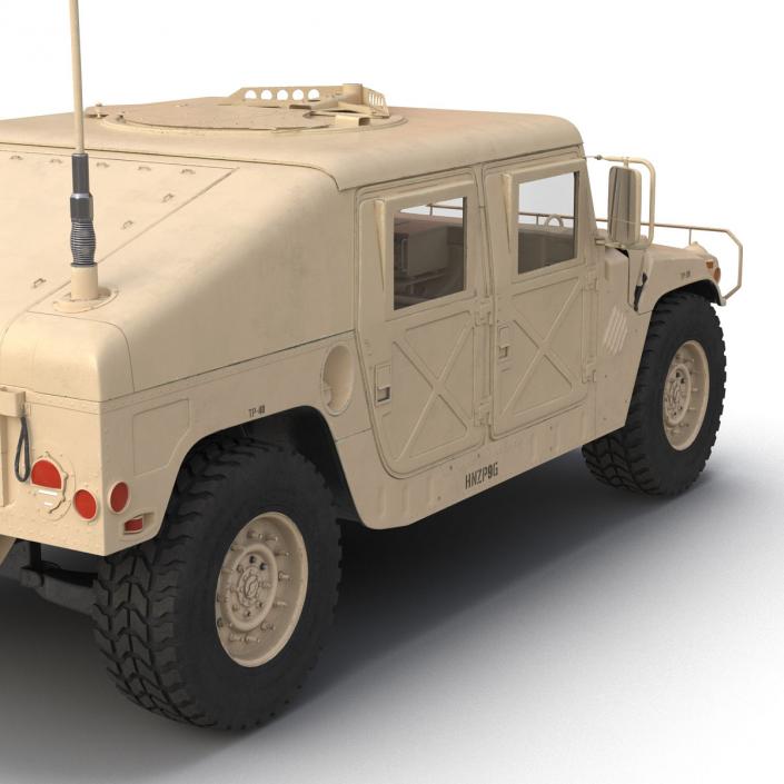 3D model Humvee Desert Rigged