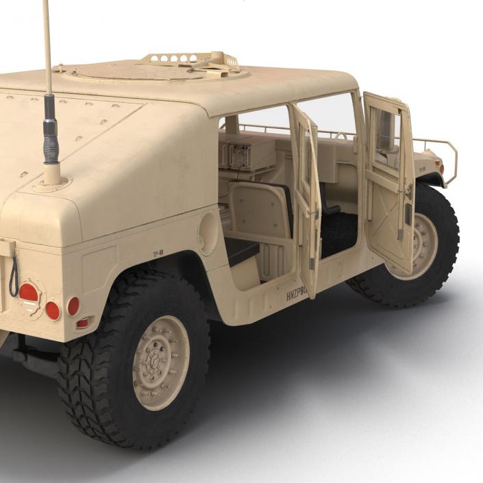 3D model Humvee Desert Rigged