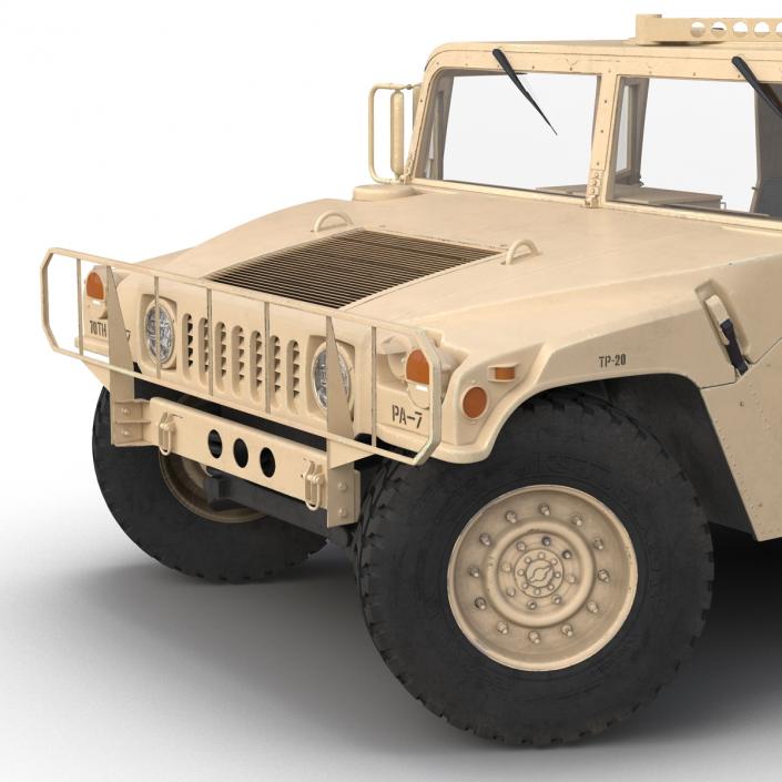 3D model Humvee Desert Rigged