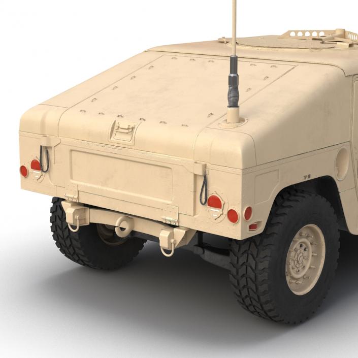 3D model Humvee Desert Rigged