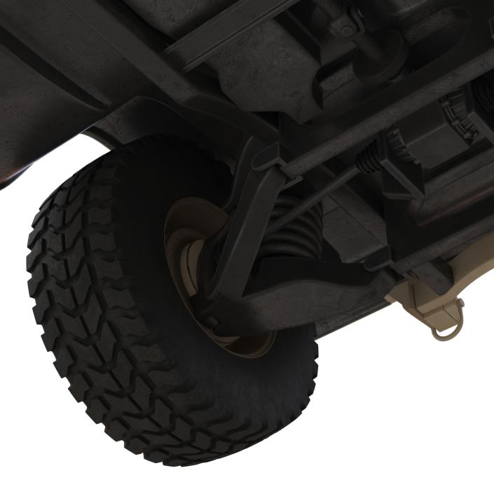 3D model Humvee Desert Rigged