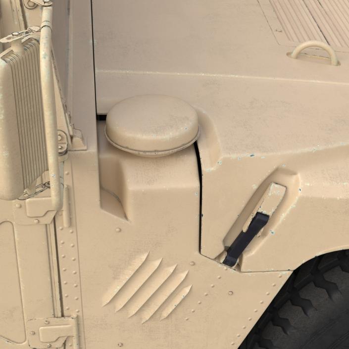 3D model Humvee Desert Rigged