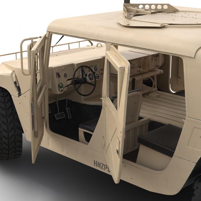 3D model Humvee Desert Rigged