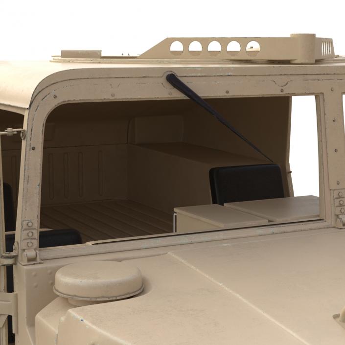 3D model Humvee Desert Rigged