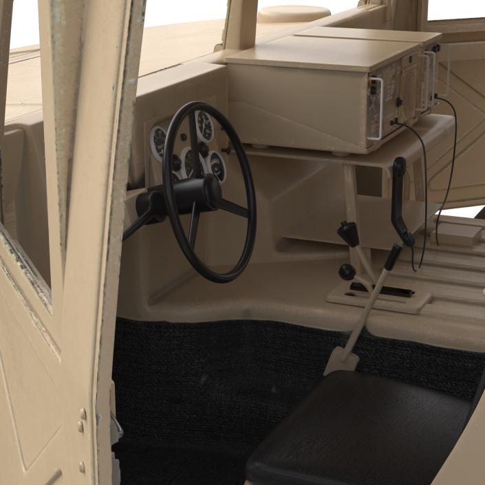 3D model Humvee Desert Rigged