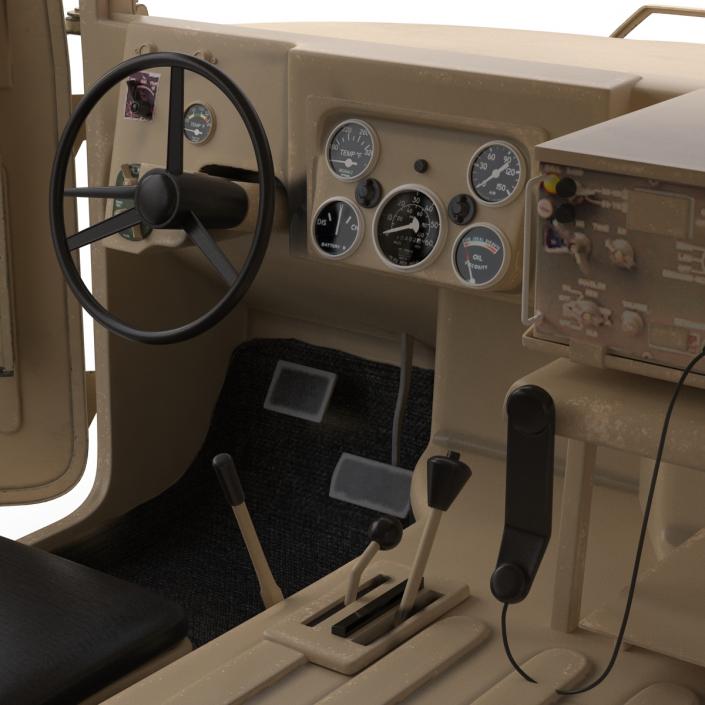 3D model Humvee Desert Rigged