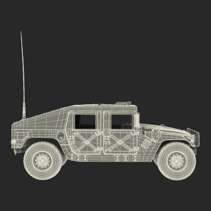 3D model Humvee Desert Rigged