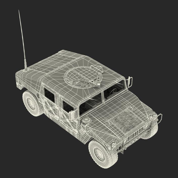 3D model Humvee Desert Rigged