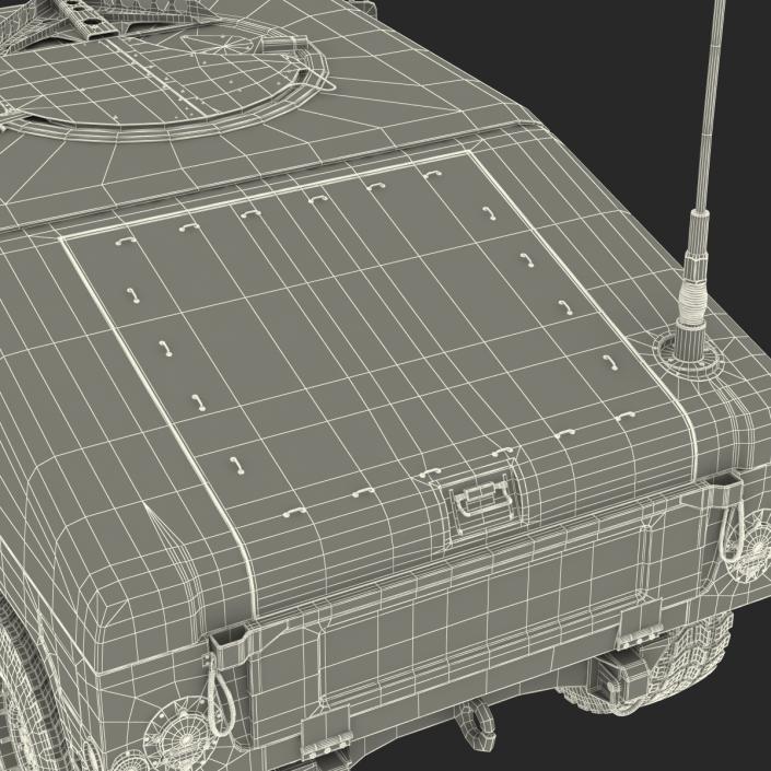 3D model Humvee Desert Rigged