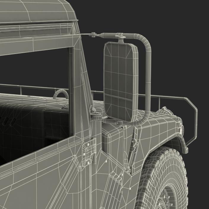 3D model Humvee Desert Rigged