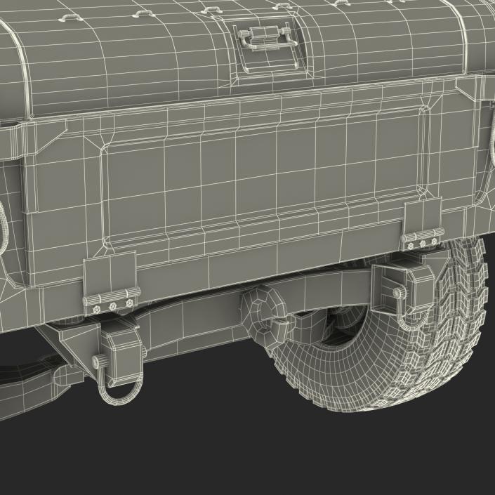 3D model Humvee Desert Rigged