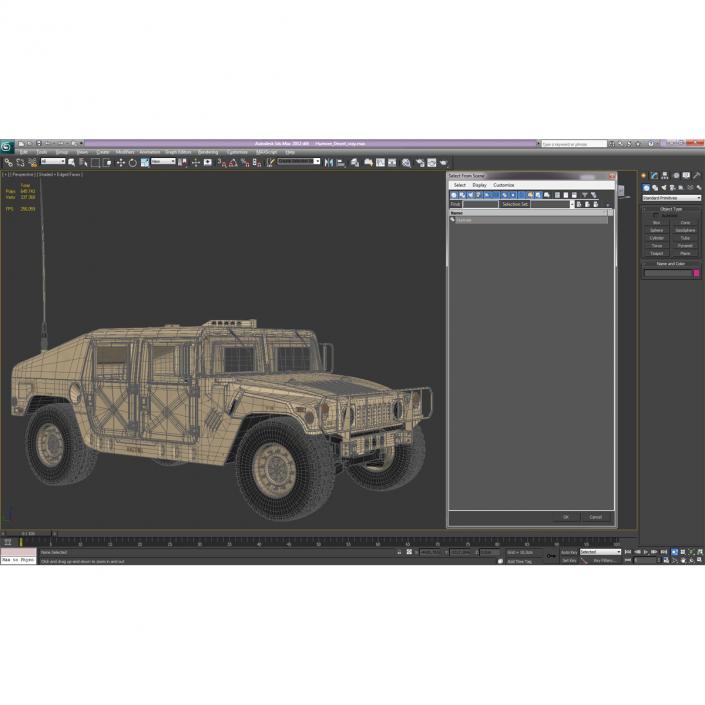 3D Humvee Desert model