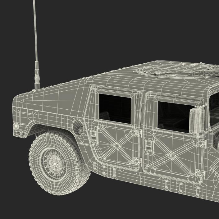 3D Humvee Desert model