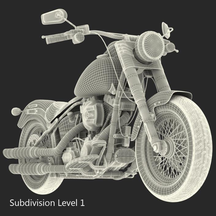 3D model Harley Davidson Softail Slim 2016 Rigged