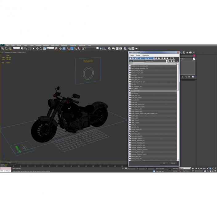 3D model Harley Davidson Softail Slim 2016 Rigged