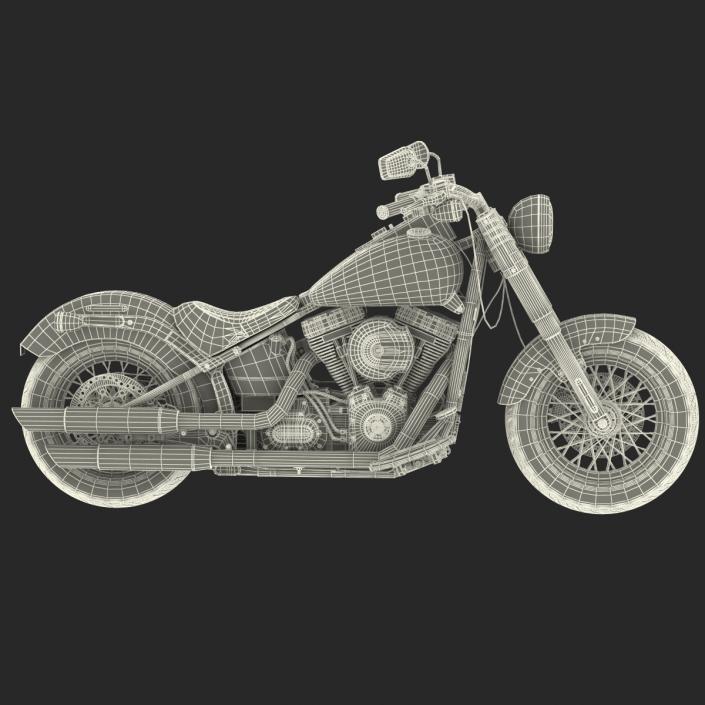 3D model Harley Davidson Softail Slim 2016 Rigged